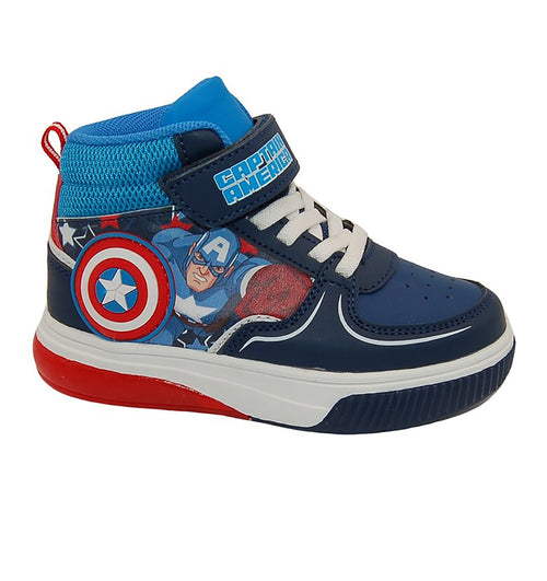 Scarpe Capitan America con luci numeri dal 25 al 33 blu