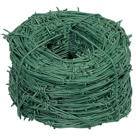 Filo spinato plastificato verde per recinzione metallica dispenser da 100 mt