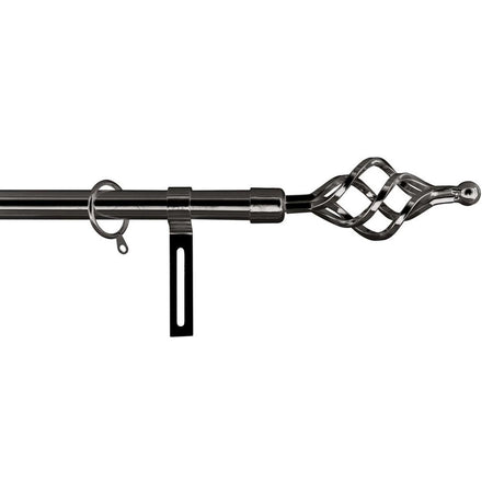 ASTA METALLO ZAGABRIA 120-210 NERO PER TENDE E TENDAGGI CUCINA SOGGIORNO