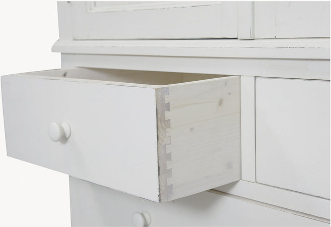 Biscottini Armadio Biscottini Country Legno Massello Tiglio Finitura Anticata 120x59x197 IT