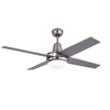 Ventilatore a soffitto moderno con 4 pale in mdf luce 60 w con telecomando 122 cm