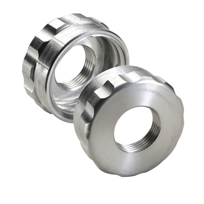 Adattatore in alluminio per cisterne 1000 lt 60 mm tipo cubo binz con filetto da 1