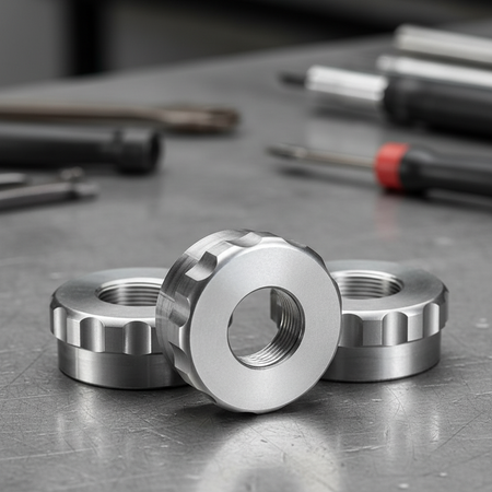 Adattatore in alluminio per cisterne 1000 lt 60 mm tipo cubo binz con filetto da 1"