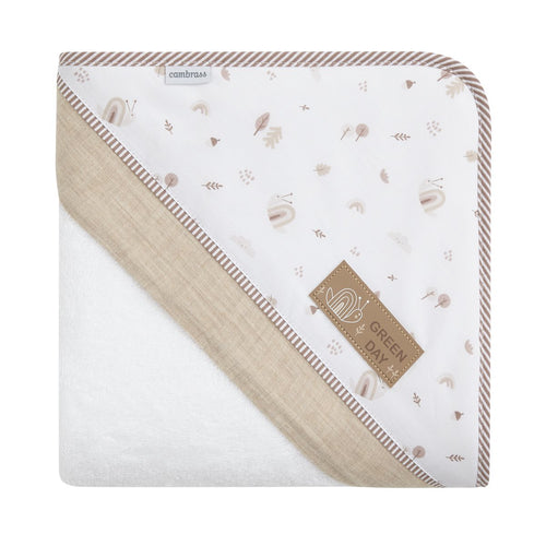 Accappatoio Neonato+Grembiule 100X100X1 Cm Greeny Beige