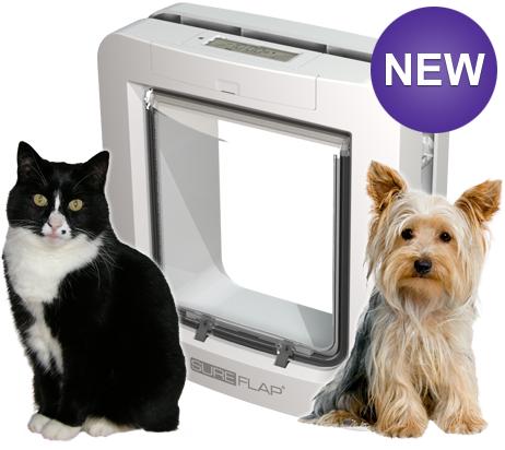 Porta basculante con microchip per gatti grandi o cani di piccola taglia Pet door