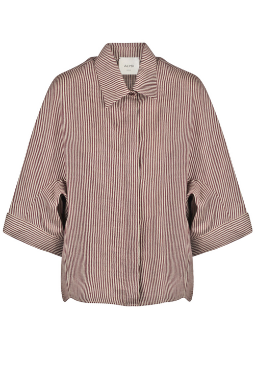 Alysi - Camicia - 451076 - Fantasia Bordeaux da donna