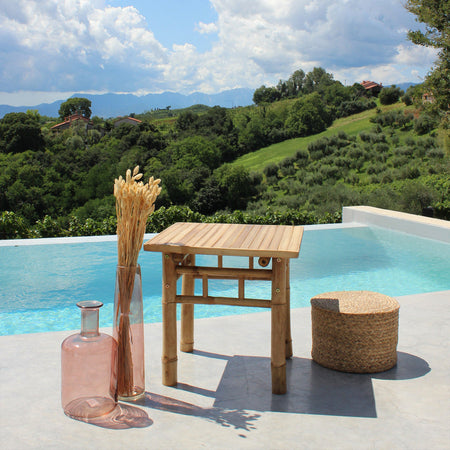 Tavolino in Bambù "Joyce" per esterno per esterno da giardino 45 cm