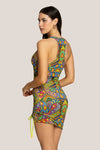 4GIVENESS | Abito canotta con coulisse Snake Skin