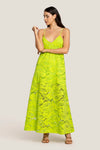 4GIVENESS | Abito lungo incrocio schiena Blossom Lace
