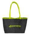 4GIVENESS | Borsa mare cartapaglia ricamo
