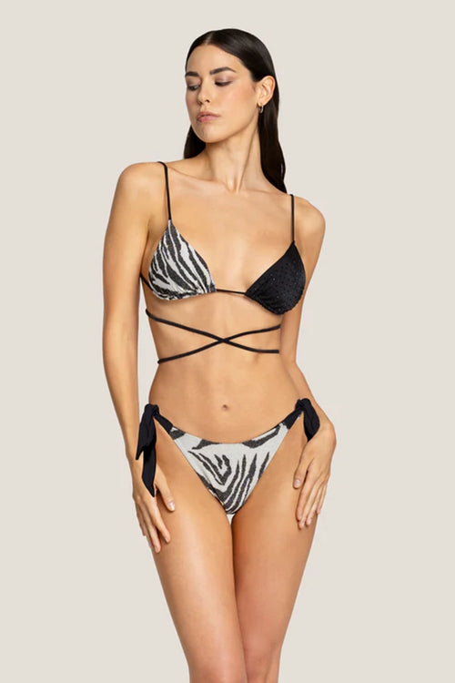 4GIVENESS | Bikini triangolo e slip Zebra Night