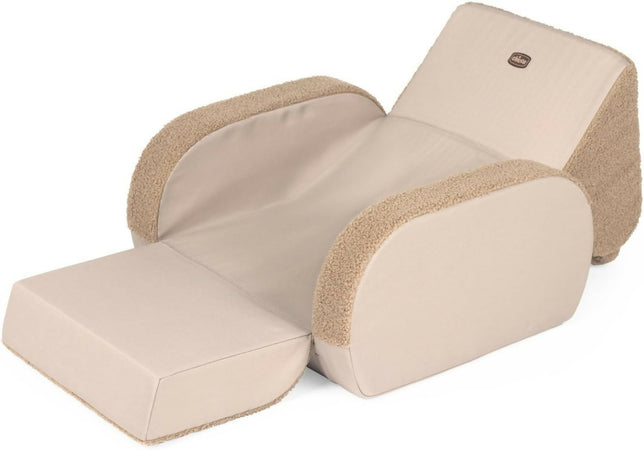 CHICCO Twist Poltroncina per Bambini Trasformabile in Sdraio e Divanetto, Sedia per Bambini con 3 Configurazioni, Comoda e Leggera, Si Trasforma con 1 Gesto - Per Bambini 12+ Mesi - colore TEDDY beige
