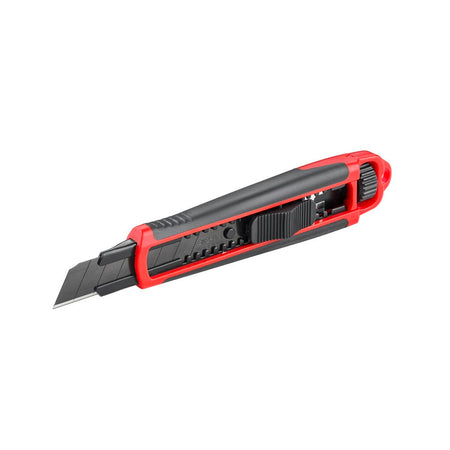 Taglierino di precisione e di alta qualità con rotella blocca-lama e lame a spezzare inossidabili, rivestite in carbonio 18mm