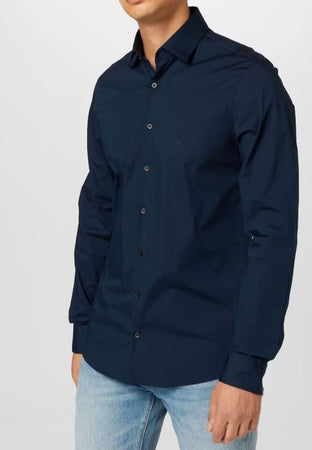 calvin klein CAMICIA POPLIN STRETCH SLIM SHIRT da uomo