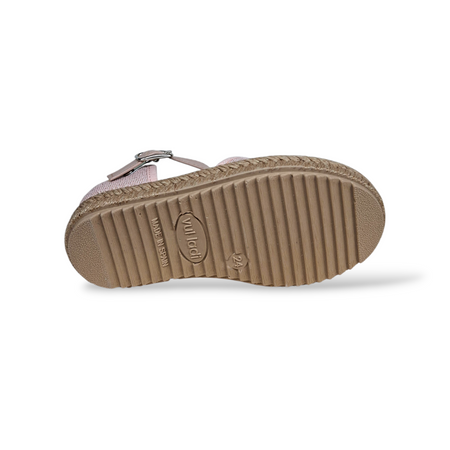 Espadrillas Bambina Rosa Cipria VUL-LADI con Fibbia – Scarpe Cerimonia Estate Taglie 24-37