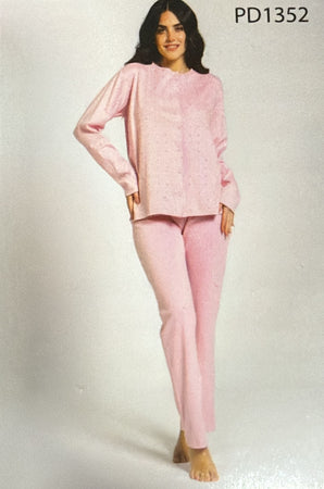 Pigiama Donna Autunno/Inverno Papalina PD1352 in Cotone Interlock – Made in Italy