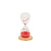 Bomboniera Clessidra Laurea Harmony – Vetro con Sabbia Rossa e Glitter 13,5 cm