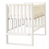 ITALBABY Lettino Evolutivo INFINITO colore bianco con tessile Starlette grigio - culla, lettino con sponde tradizionale e lettino montessoriano