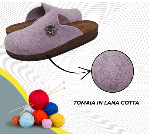 Originali Zoccoli Alpini, Ciabatte Uomo e Donna Invernali, Calde Sabot Tirolesi in Lana Cotta, 100% Made in Italy