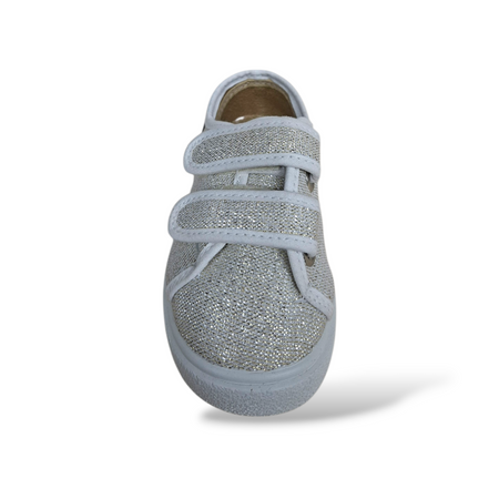 Sneakers Bambina Bianco Glitter VUL-LADI con Velcro – Scarpe Casual Scuola Taglie 21-30