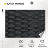Salotto da Esterno Rattan PE con Divanetto, 2 Poltrone con Cuscini e Tavolino in Vetro, Nero e Grigio 860-331V00GY