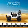 Macchina Elettrica per Bambini Jeep Fuoristrada con Telecomando e 2 Velocità, 100x65x72 cm, Bianco RF6370-142V91WTRF6