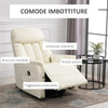 Poltrona Relax Reclinabile, Poltrona Alzapersone Elettrica con Telecomando e Poggiapiedi Integrato, 80x94x104cm Crema RE3713-067V91CWRE3