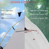 Tenda da Campeggio con Borsa da Trasporto, in Poliestere e Alluminio, 300x135x110 cm, Grigio Chiaro RJ4A20-424V00LGRJ4