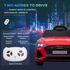Macchina Elettrica per Bambini 12V con Telecomando, Velocità 3-8km/h, Luci e Musica, Età 3-5 Anni, Rosso FK7370-172V90RDFK7
