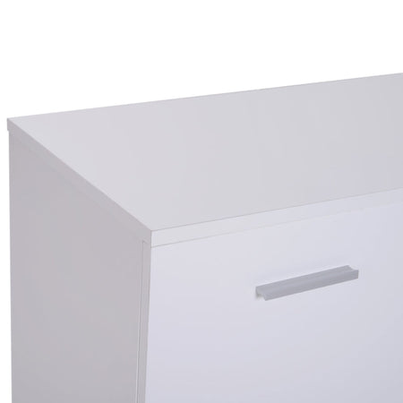 credenza bianca madia mobile tv bianco Armadietto da Ufficio studio 3 Armadietti 2 Cassetti Legno 106x35x76cm buffet comò cucina soggiorno F837-003A