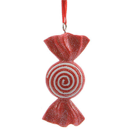 Pendente per albero di Natale a forma di caramella, da 5 cm, confezione 2 pezzi