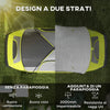 Tenda da Campeggio 4 posti con 2 Spazi Separati, in Poliestere e Fibra di Vetro, 450x215Px180 cm, Verde EG5A20-422V00YGEG5