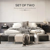 Set 2 Comodini Sospesi in Truciolato Nero per Camera da Letto e Soggiorno, 40x30x19.5 cm, Nero MG6831-629V00BKMG6