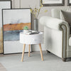 Tavolino da Salotto Moderno con Cassetto Caffè Bianco FD6833-363FD6v , soggiorno salotto basso nero bianco marrone grgio design moderno sala moderno alto divano camera legno vetro rotondo