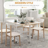 Tavolo Pieghevole Moderno a 2 Ribalte con Rotelle in MDF e Acciaio, 120x80x73cm, Marrone KG683A-049V80AKKG6