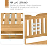 Panchina da Giardino a Dondolo da 2 Posti con Braccioli in Legno di Abete, 132x51x95.5cm, Colore Legno 84B-529