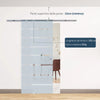 Porta Scorrevole Interna in Vetro Smerigliato e Satinato con Binario B3 in Alluminio per Bagno Cucina Studio Vetro 205x 90x 0,8cm WJ8B70-005WJ8