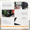 Carrello da Cucina Salvaspazio con 1 Cassetto, 4 Cesti Estraibili, 4 Ripiani, Legno di Pino e Metallo, 57x37x83cm KJ4801-122KJ4