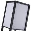 Lampada da Terra Moderna, Lampadina Illuminazione Interna Salvaspazio con Ripiani da Soggiorno Cotone, MDF 26 x 26 x 160 cm Nero e Bianco QL6833-623QL6