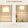 Lampada da Terra Moderna con Tavolino a 2 Livelli per Soggiorno e Camera da Letto, 43L x 39.5P x 162A cm WL8B31-320WL8