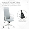 Sedia da Ufficio Ergonomica con Altezza Regolabile e Funzione di Inclinazione, 62x56x110-119.5 cm TR9921-637V00LGTR9
