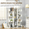Mobile Libreria ad Albero con 13 Ripiani in Legno Truciolare, 96x30x150cm GB6836-475WTGB6