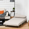 Poltrona Letto a sedia materasso brandina Letto 3 in 1 con Schienale Reclinabile in 6 Posizioni, 94x78x80 cm, Beige F839-023CWA