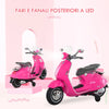 Moto Elettrica per Bambini con Licenza Ufficiale Vespa, 2 Rotelle, Luci e Suoni, 108x49x75 cm, Rosa JN9370-115PKJN9