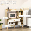 Mobile credenza da Cucina con 2 Armadietti e Cassetto, 90x30x94cm, in legno mobiletto multiuso ingresso soggiorno ufficio studio camera cameretta bagno F835-546A