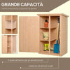 Casetta da Giardino in Legno di Abete Impermeabile, Capanno Attrezzi da Esterno 75x56x115cm SD1845-292SD1