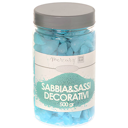 Sabbia e sassi colorati, ciottoli per interno ed esterno, confezione in barattolo da 500 gr