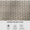 Set da Giardino 5 Pezzi in Rattan con 2 Sedie Laterali, Sedia Centrale e 2 Sgabelli/Tavolini da Caffè 860-306V00GY
