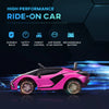 Macchina Elettrica per Bambini 3-5 Anni Lamborghini 12V con Telecomando e Velocità 3-5km/h, Rosa VG1370-171V90PKVG1