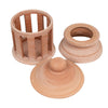 Lanterna da Esterno Grande Terracotta Toscana Biscottini - 45,5x26,5x26,5 cm, Decorazioni Giardino, Resistente al Gelo, Made in Italy